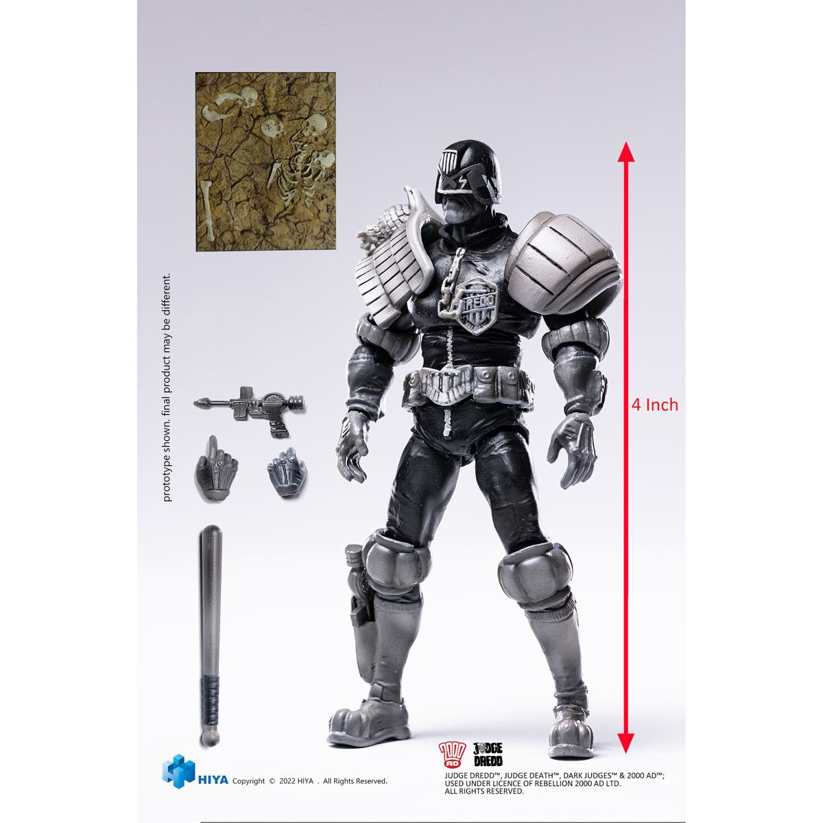 Judge Dredd Black and White Exquisite Mini Series 1:18 Scale Action Figure - Image 8