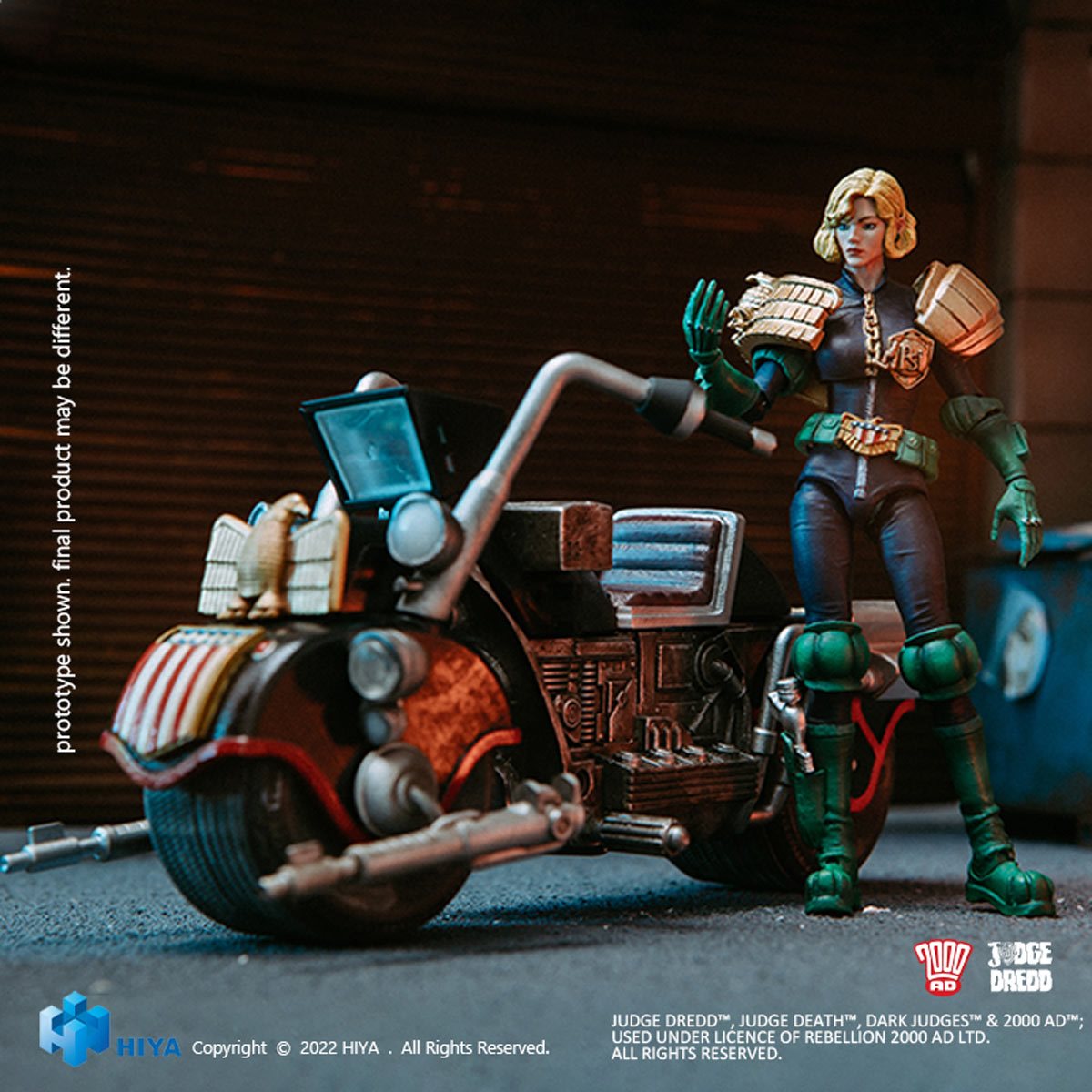 Judge Dredd Judge Anderson and Lawmaster MK II Exquisite Mini Series 1:18 Scale Action Figure Set - Image 8