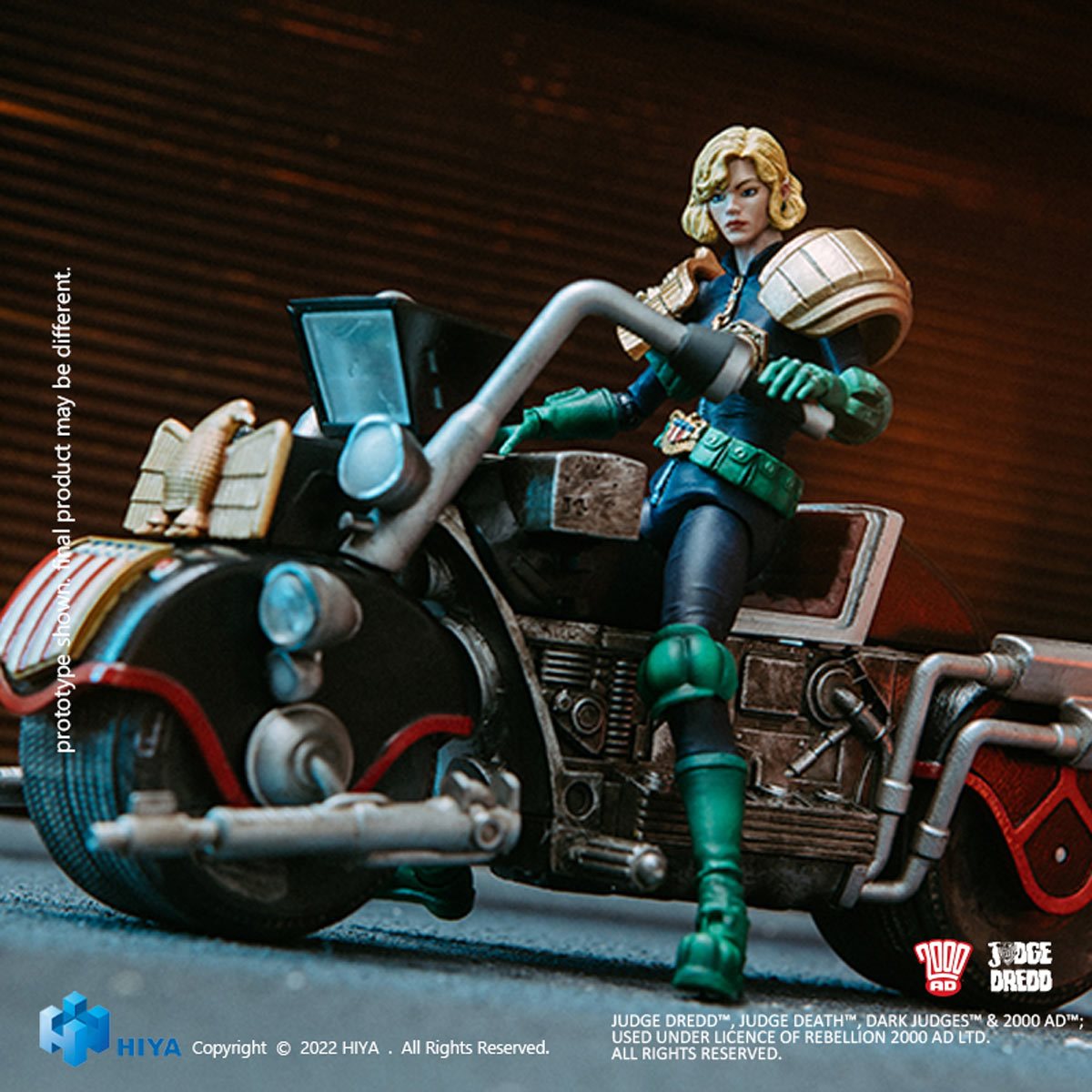 Judge Dredd Judge Anderson and Lawmaster MK II Exquisite Mini Series 1:18 Scale Action Figure Set - Image 9
