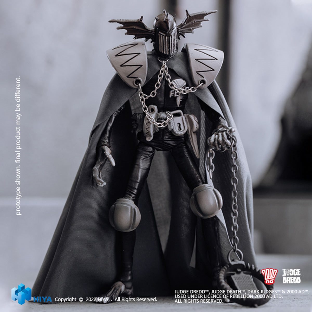 Judge Dredd Judge Fear Black and White Exquisite Mini Series 1:18 Scale Action Figure - Image 6