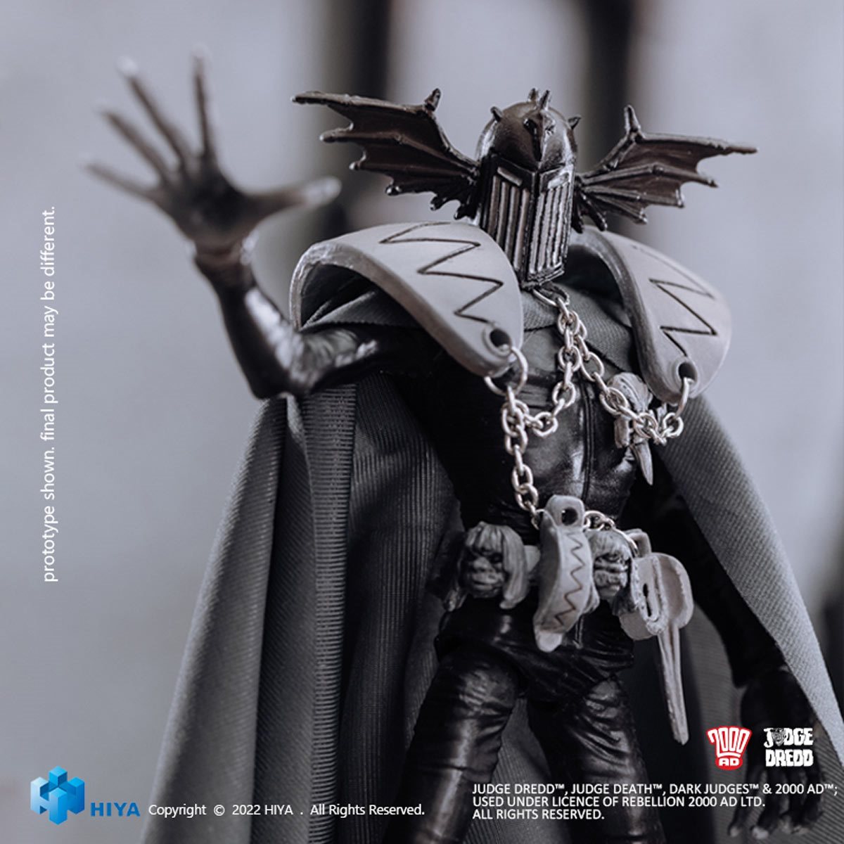 Judge Dredd Judge Fear Black and White Exquisite Mini Series 1:18 Scale Action Figure - Image 9