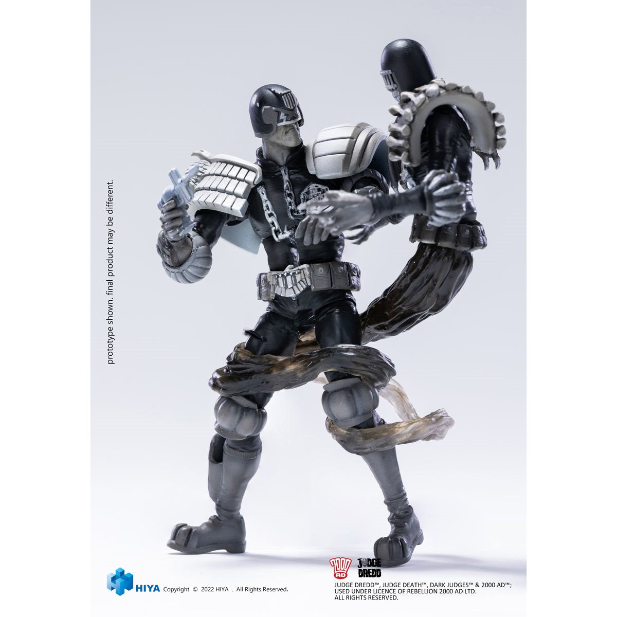 Judge Dredd vs. Death Black and White Exquisite Mini Series 1:18 Scale Action Figure 2-Pack - Image 6