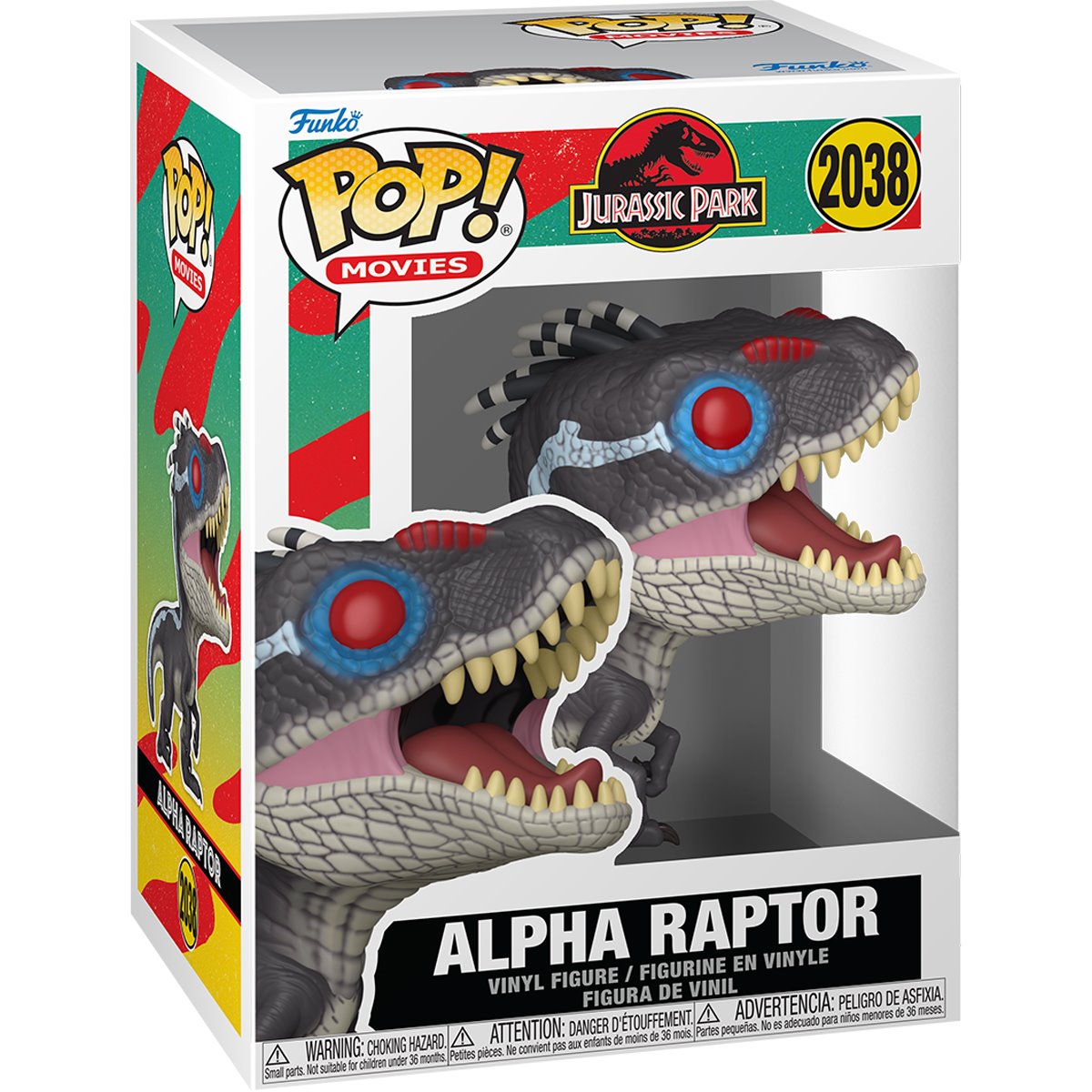 Jurassic Park Alpha Raptor Funko Pop! Vinyl Figure #2038 - Image 2