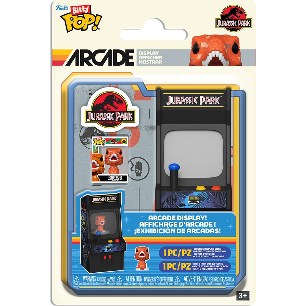 Jurassic Park Raptor Funko Bitty Pop! Arcade Cabinet - Image 2