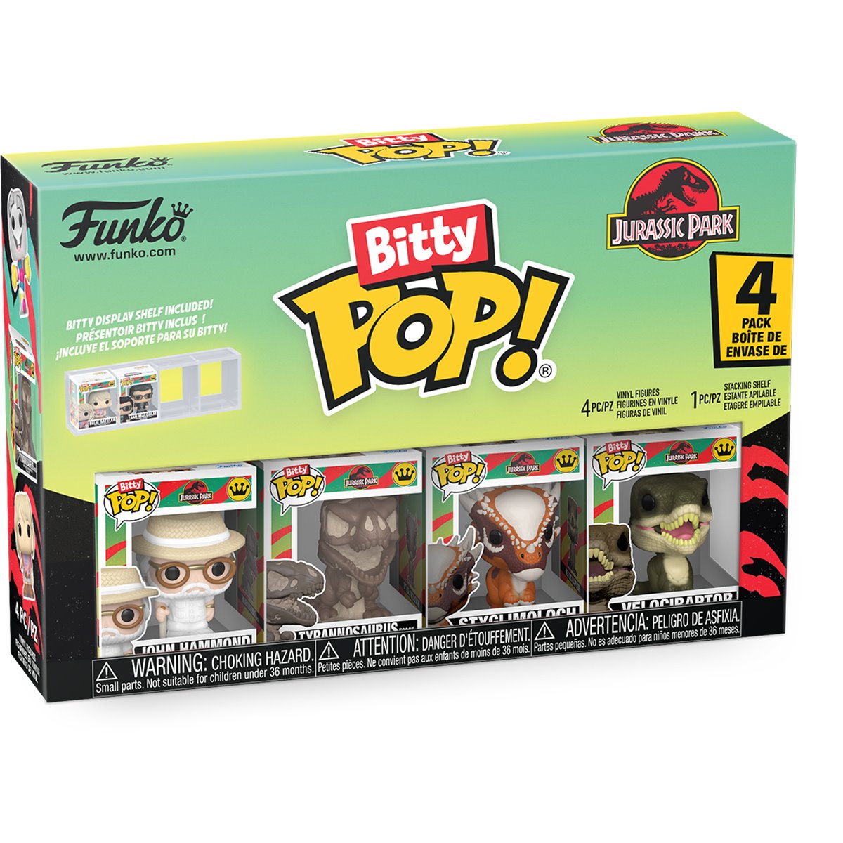 Jurassic Park Velociraptor Funko Bitty Pop! Mini-Figure 4-Pack - Image 4