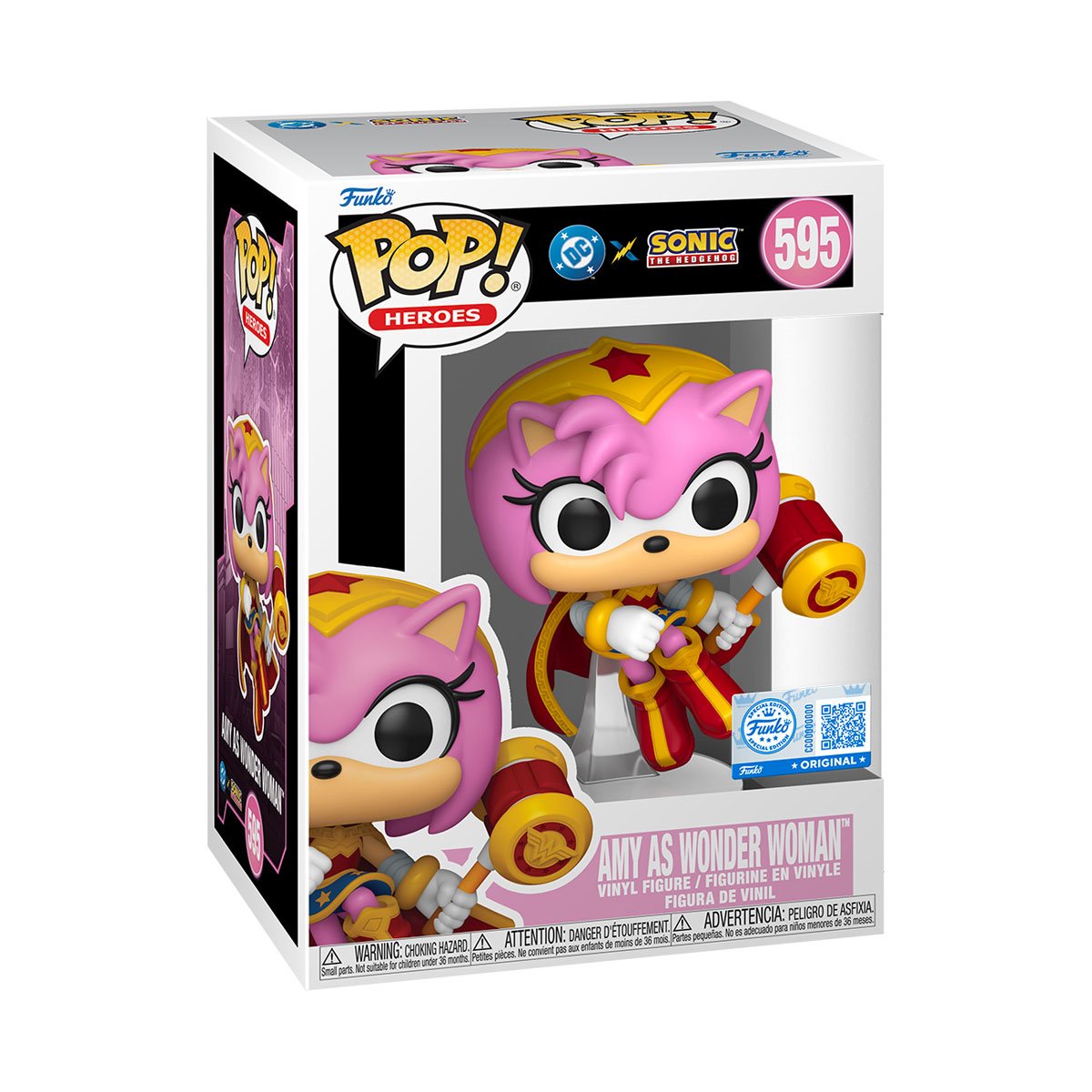 Justice League x Sonic the Hedgehog Amy as Wonder Woman Funko Pop! Vinyl Figure #595