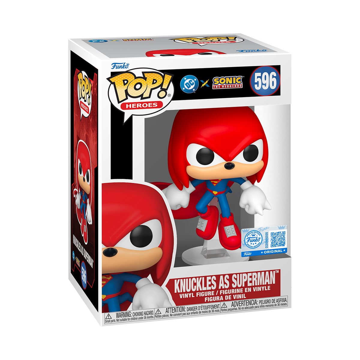 Justice League x Sonic the Hedgehog Knuckles as Superman Funko Pop! Vinyl Figure #596
