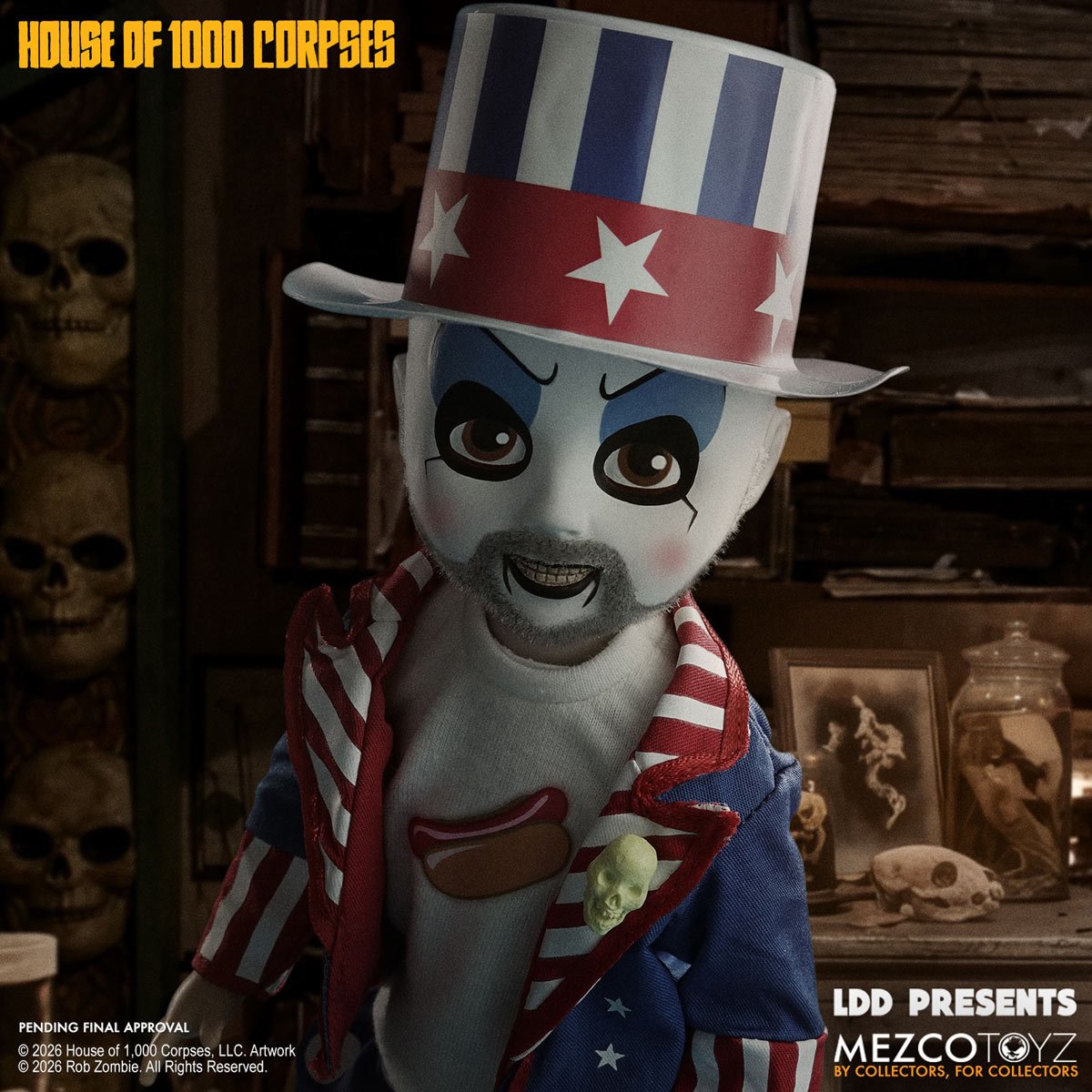 LDD Presents: Rob Zombie's House of 1000 Corpses Captain Spaulding 10-Inch Doll - Image 6
