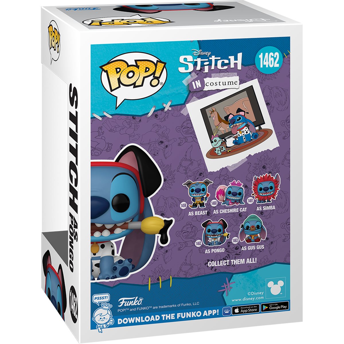 Lilo & Stitch Costume Stitch as Pongo Funko Pop! Vinyl Figure #1462 - Image 3