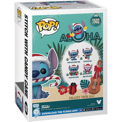 Lilo & Stitch Holiday Stitch with Candy Cane Funko Pop! Vinyl Figure #1502 - Image 3