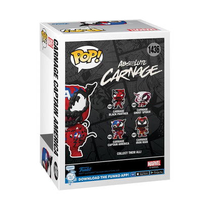 Marvel Carnage Captain America Funko Pop! Vinyl Figure #1436 - Image 3