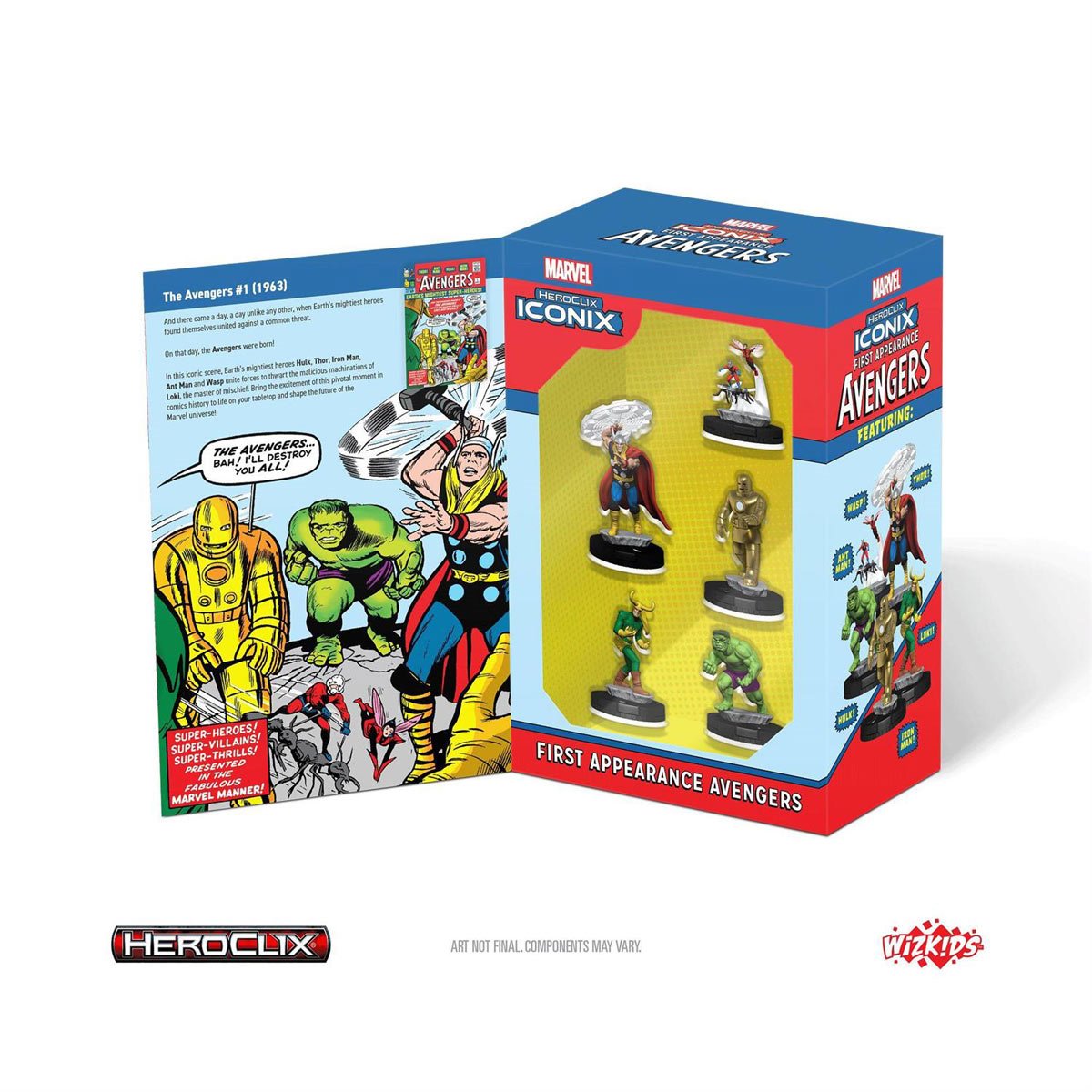 Marvel HeroClix Iconix: Avengers First Appearance Mini-Figure 5-Pack - Image 3