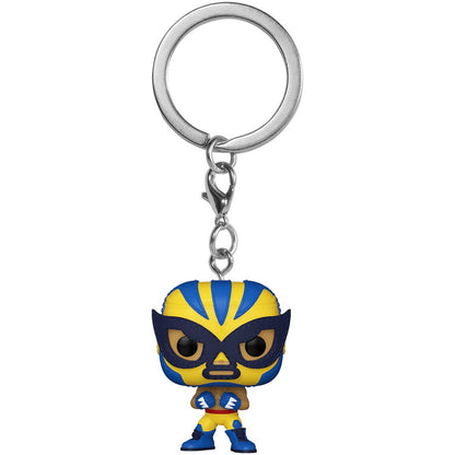 Marvel Luchadores El Animal Indestructible Wolverine Funko Pocket Pop! Key Chain - Image 2