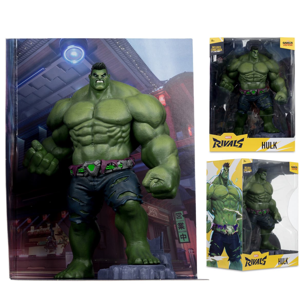 Marvel Rivals Wave 1 The Hulk 1:6 Scale Posed Figure with Scene and Comic - Image 5