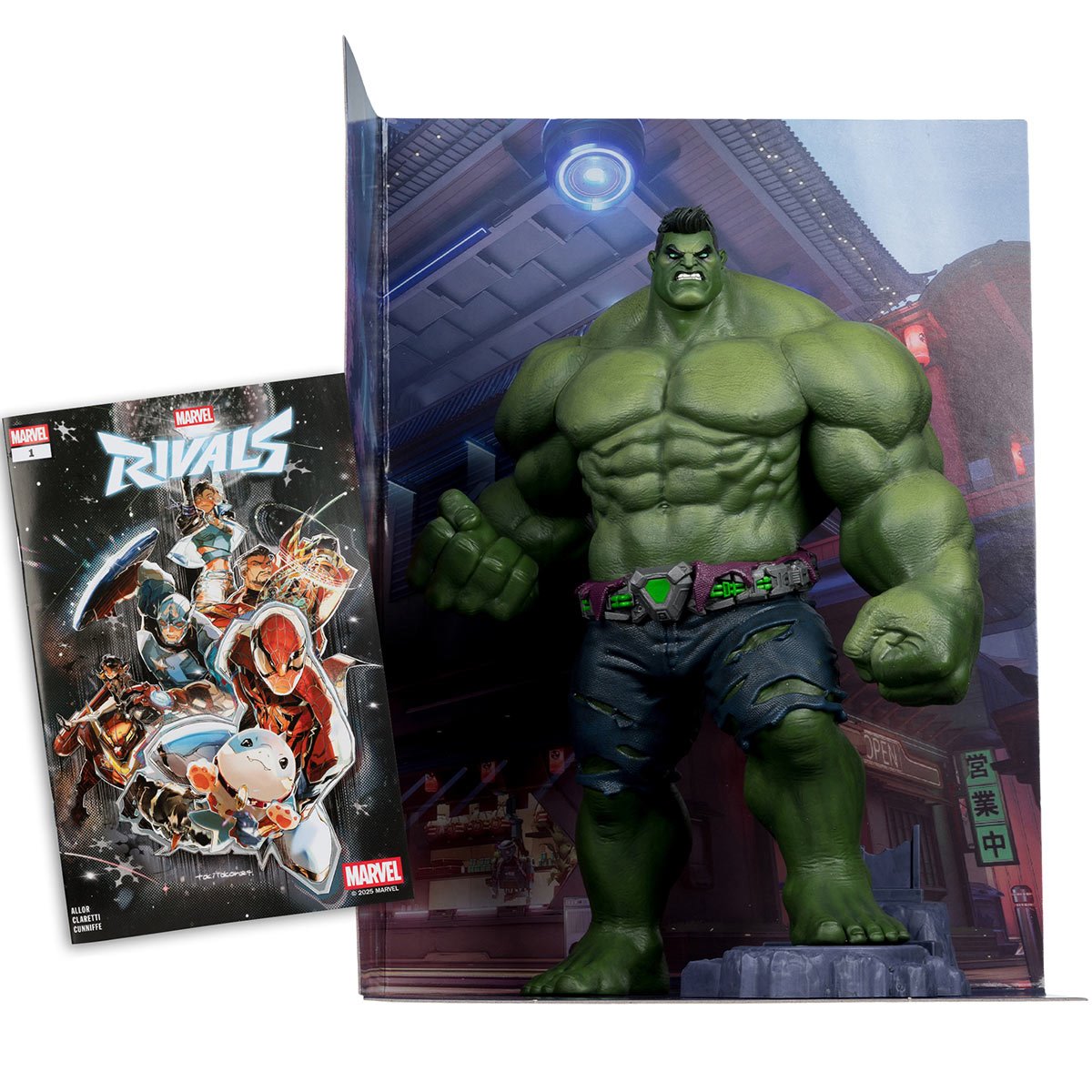 Marvel Rivals Wave 1 The Hulk 1:6 Scale Posed Figure with Scene and Comic