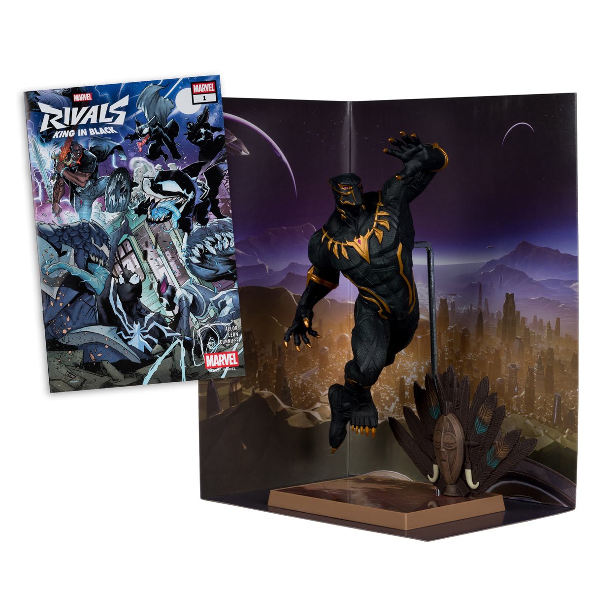 Marvel Rivals Wave 3 Black Panther 1:6 Scale Posed Figure with Scene and Comic - Image 2