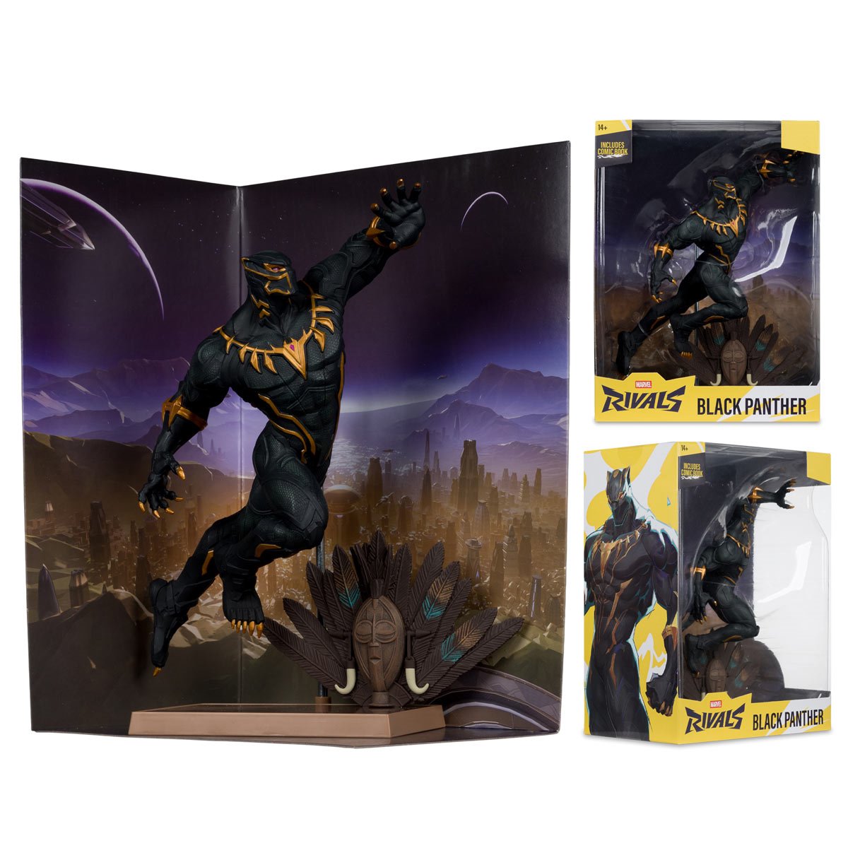 Marvel Rivals Wave 3 Black Panther 1:6 Scale Posed Figure with Scene and Comic - Image 4