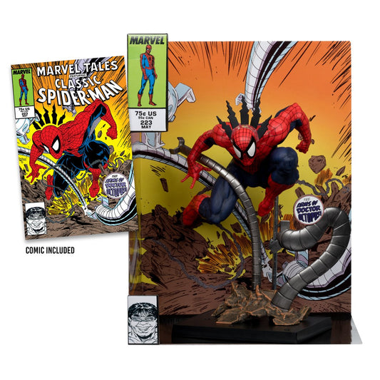 Marvel Wave 5 Spider-Man Marvel Tales #223 1:6 Scale Posed Figure with Scene and Comic - Image 2
