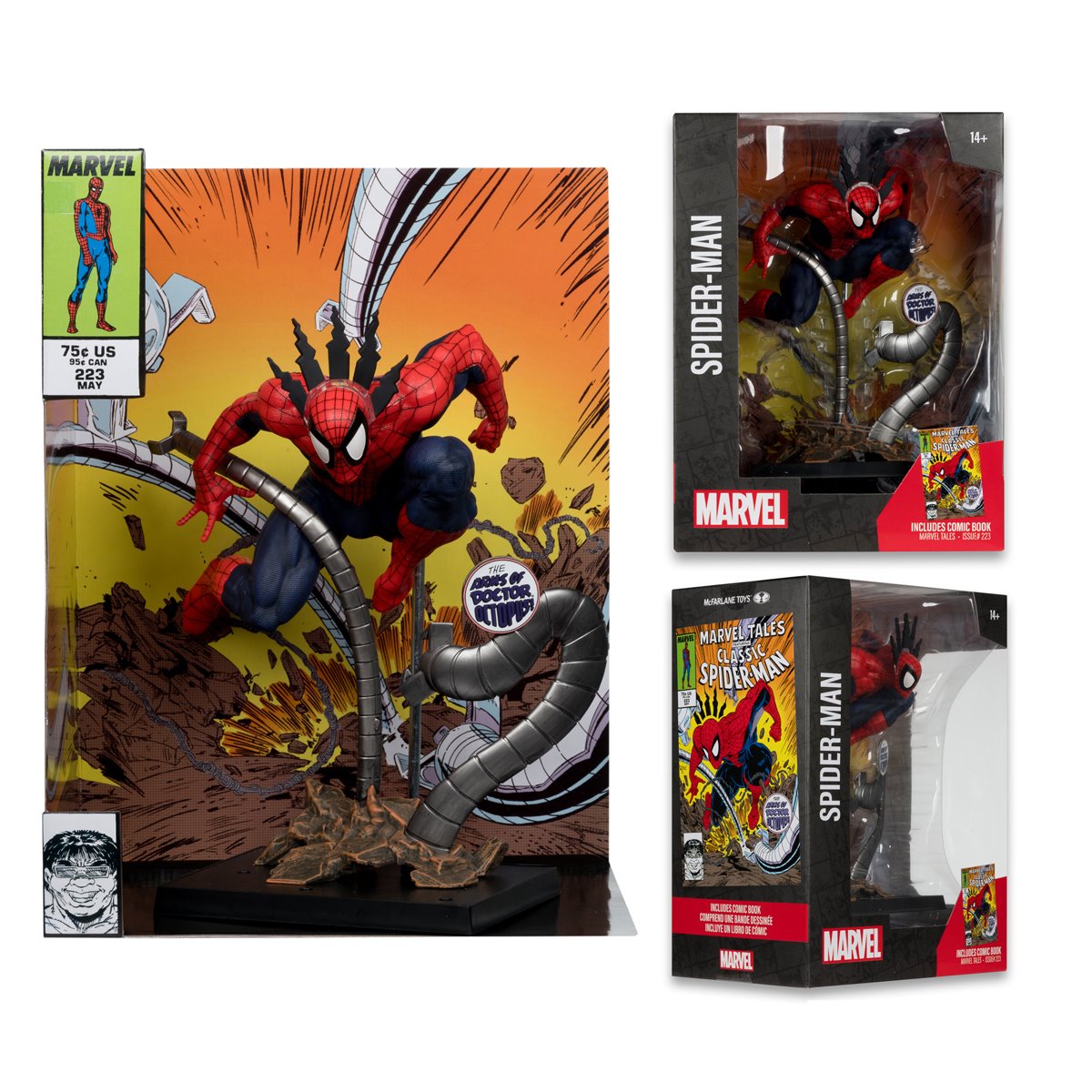 Marvel Wave 5 Spider-Man Marvel Tales #223 1:6 Scale Posed Figure with Scene and Comic - Image 4