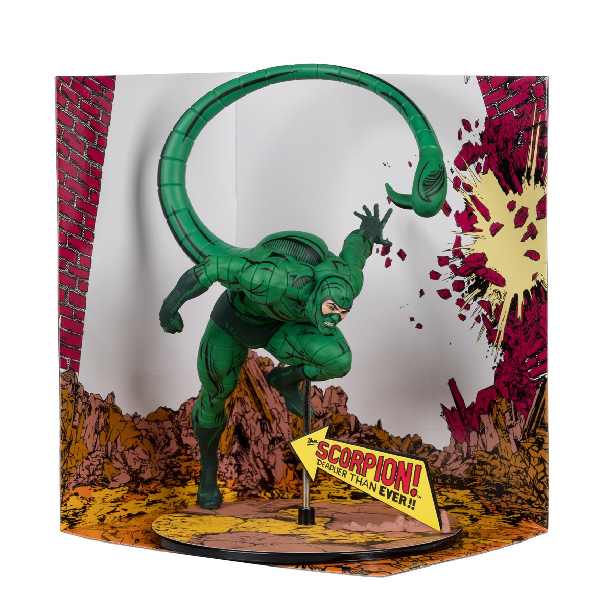 Marvel Wave 7 Scorpion Amazing Spider-Man #318 1:10 Scale Posed Figure with Scene - Image 2