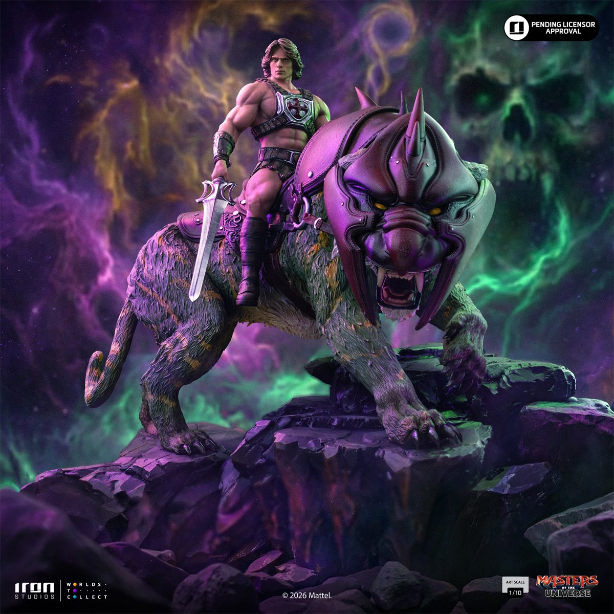 Masters of the Universe Movie He-Man and Battle Cat Deluxe 1:10 Art Scale Limited Edition Statue - Image 3