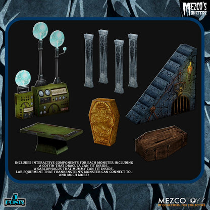 Mezco's Monsters Tower of Fear 5 Points Action Figures Deluxe Playset - Image 6