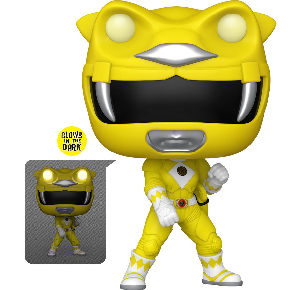 Mighty Morphin Power Rangers: The Movie Yellow Ranger Glow-in-the-Dark Funko Pop! Vinyl Figure #1781 - Image 2
