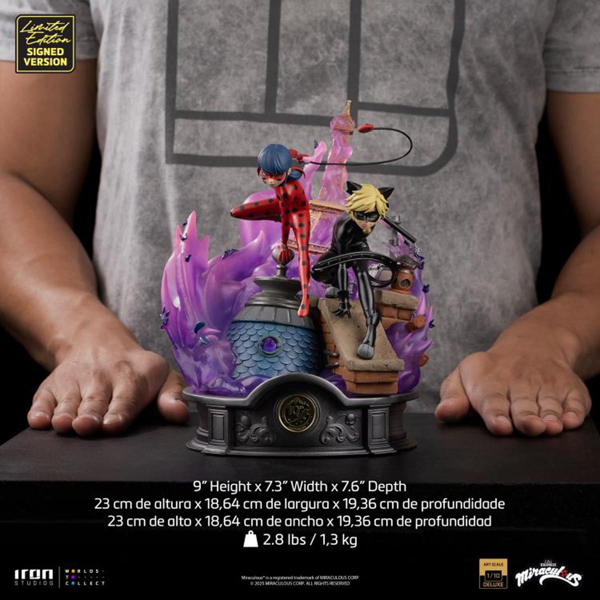 Miraculous Ladybug And Cat Noir 10th Anniversary Signed Edition 1:10 Deluxe Art Scale Limited Edition Statue - Image 9
