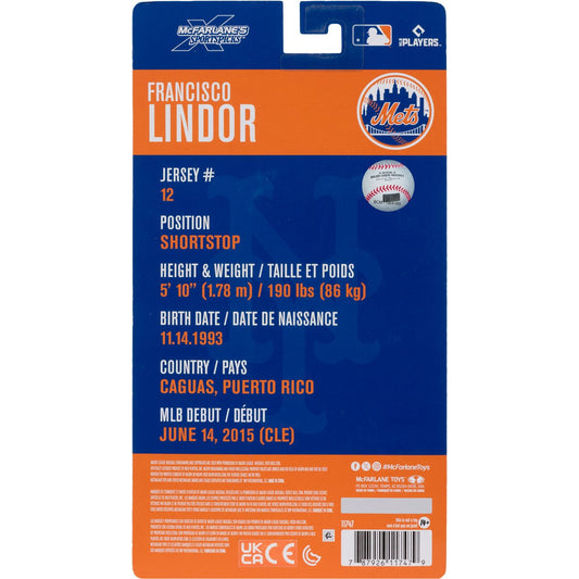 MLB McFarlane SportsPicks Wave 1 New York Mets Francisco Lindor 6-Inch Action Figure - Image 2