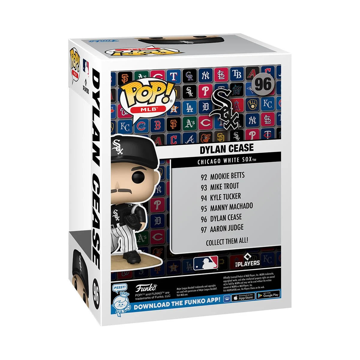 MLB White Sox Dylan Cease Funko Pop! Vinyl Figure #96 - Image 3