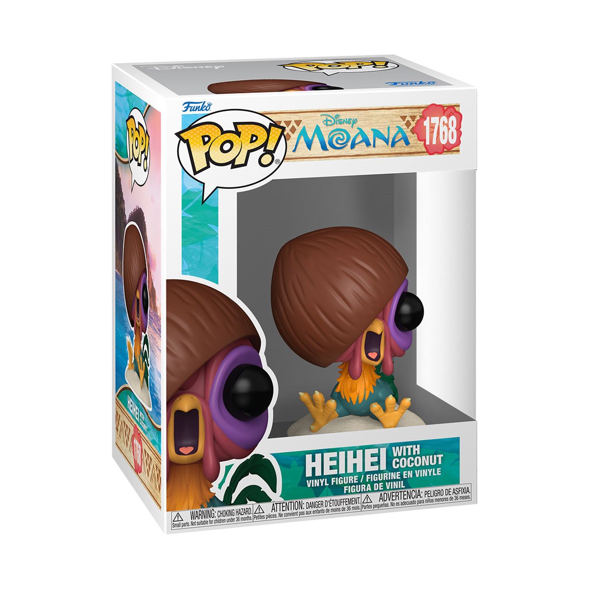 Moana Hei Hei with Coconut Funko Pop! Vinyl Figure #1768 - Image 2