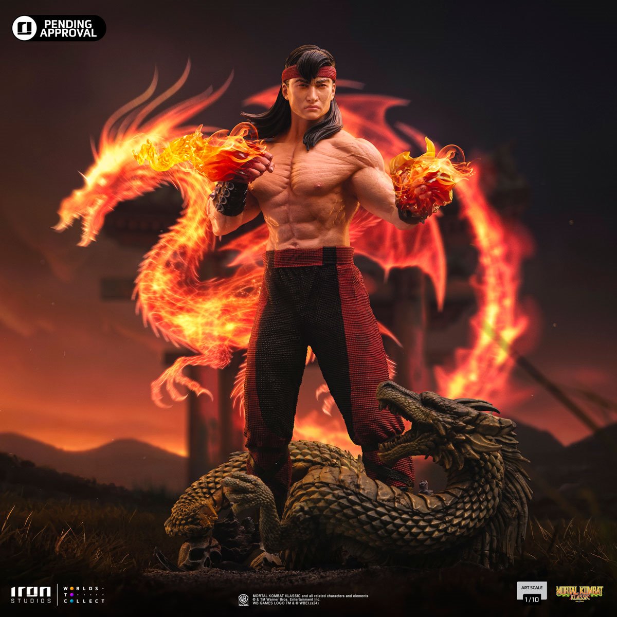 Mortal Kombat Liu Kang 1:10 Art Scale LE Statue - Image 10
