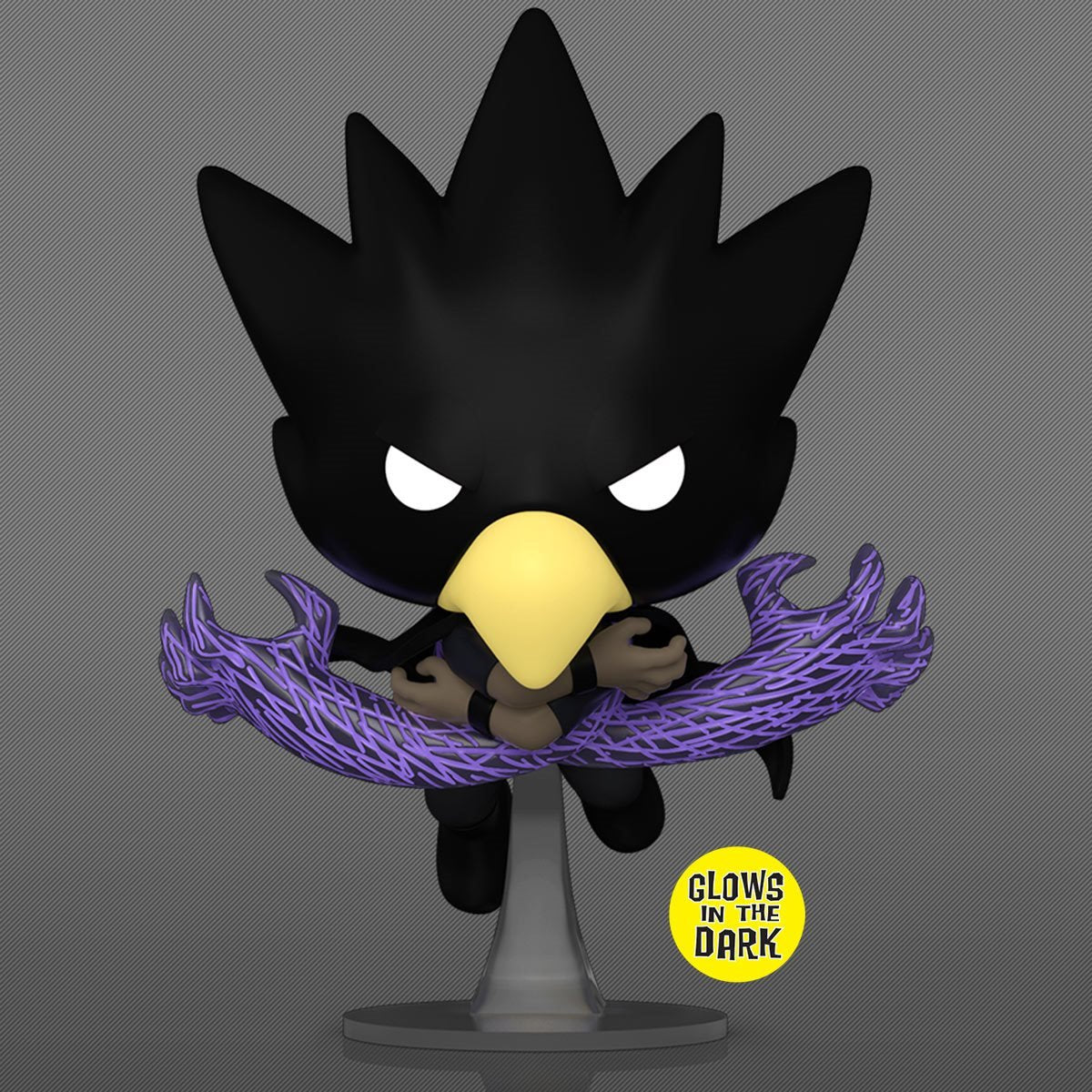 My Hero Academia Fumikage Tokoyami Fallen Angel Glow-in-the-Dark Funko Pop! Vinyl Figure #1351 - AAA Anime Exclusive - Image 4