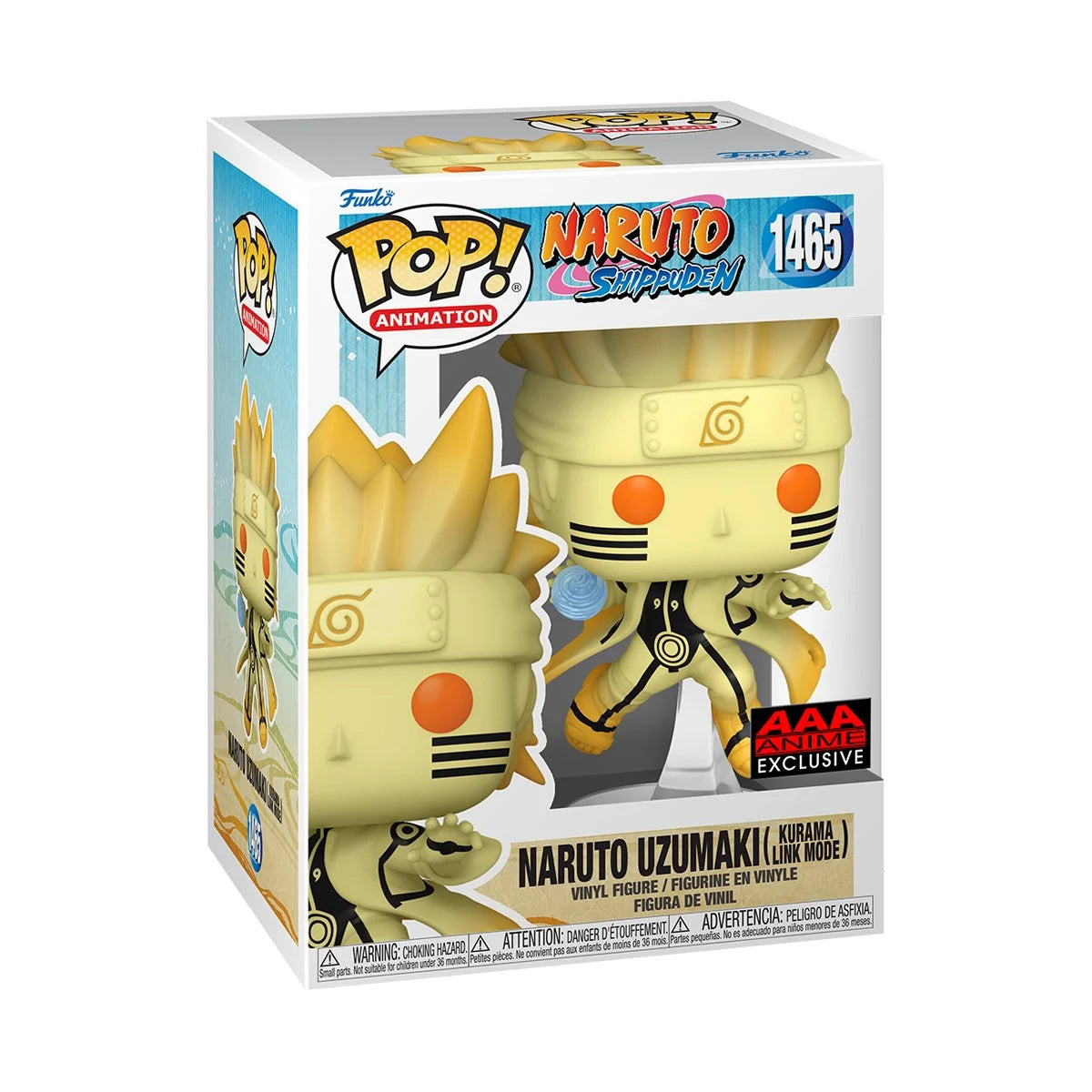 Naruto: Shippuden Naruto Uzumaki Kurama Link Mode Funko Pop! Vinyl Figure #1465 - AAA Anime Exclusive - Image 6