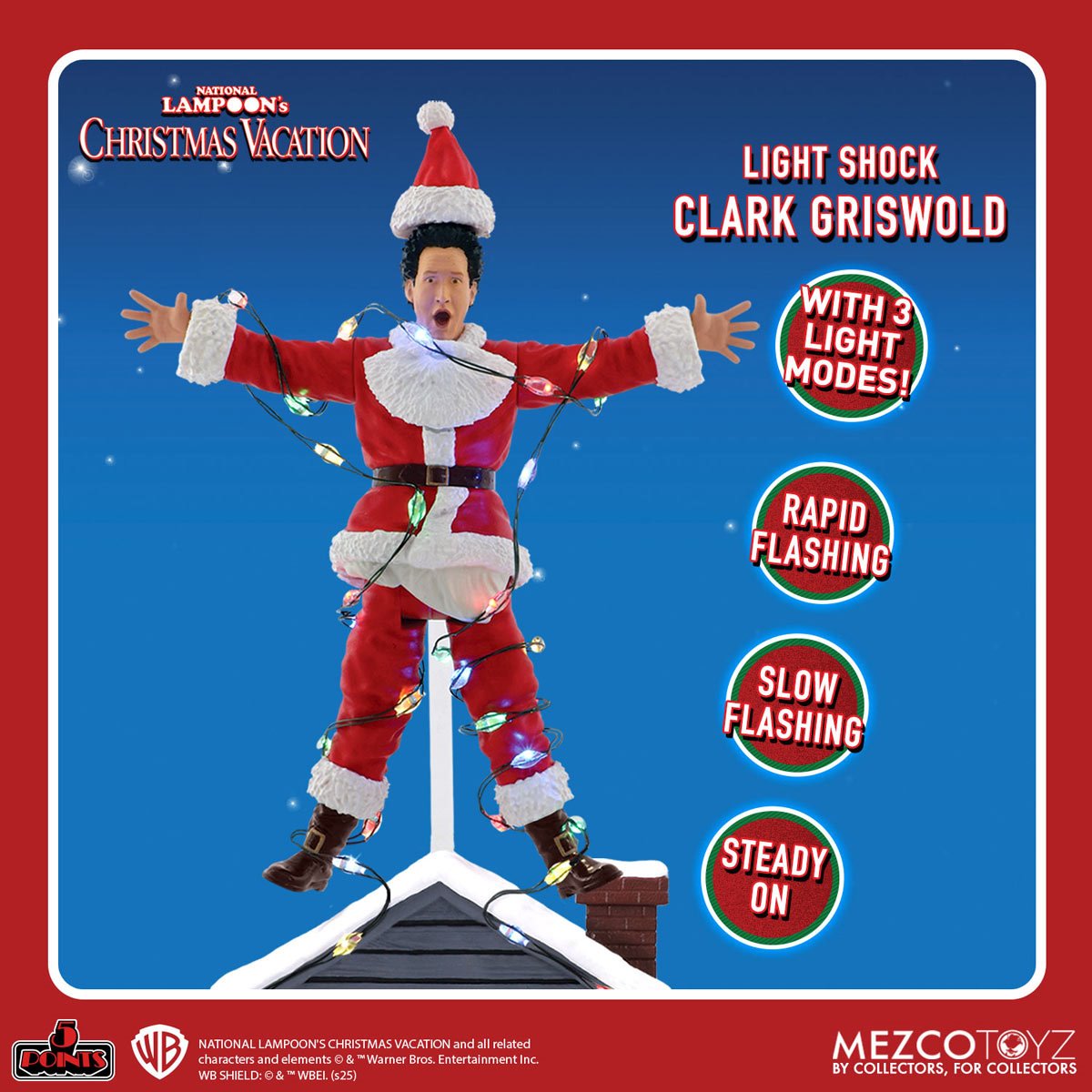 National Lampoon's Christmas Vacation Light Shock Clark Griswold 5 Points Action Figure - Image 2