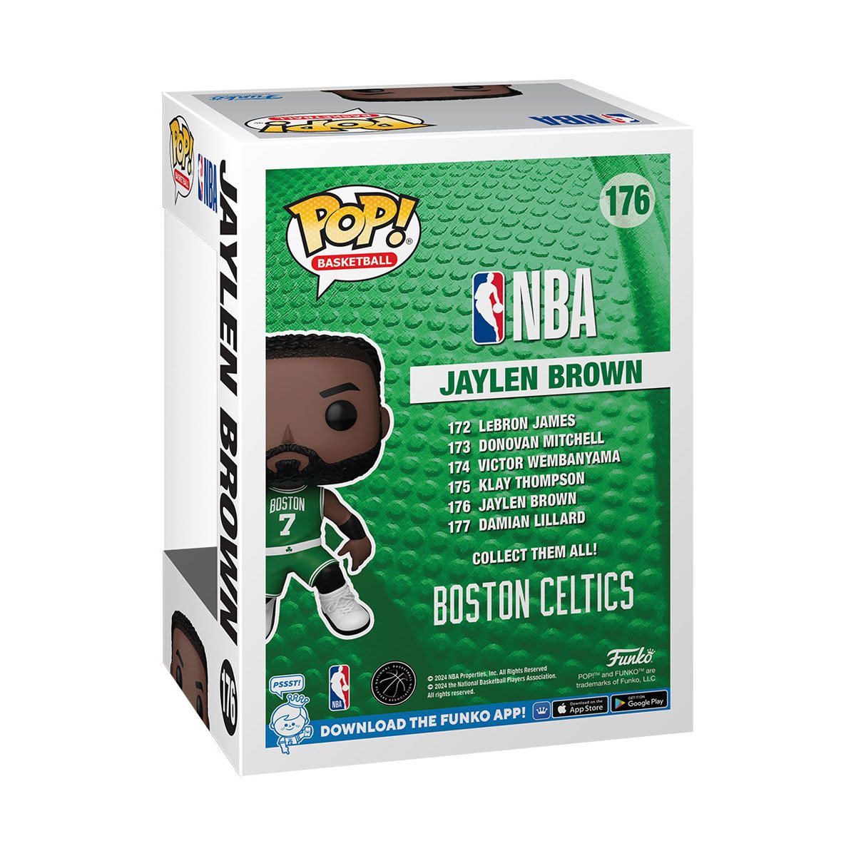 NBA Boston Celtics Jaylen Brown Funko Pop! Vinyl Figure #176 - Image 3