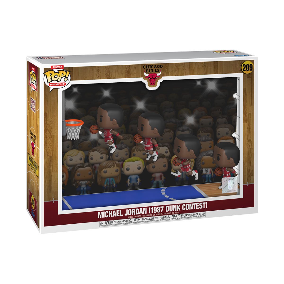 NBA Chicago Bulls Michael Jordan (1987 Dunk Contest) Funko Pop! Moment Deluxe with Case #209 - Image 2