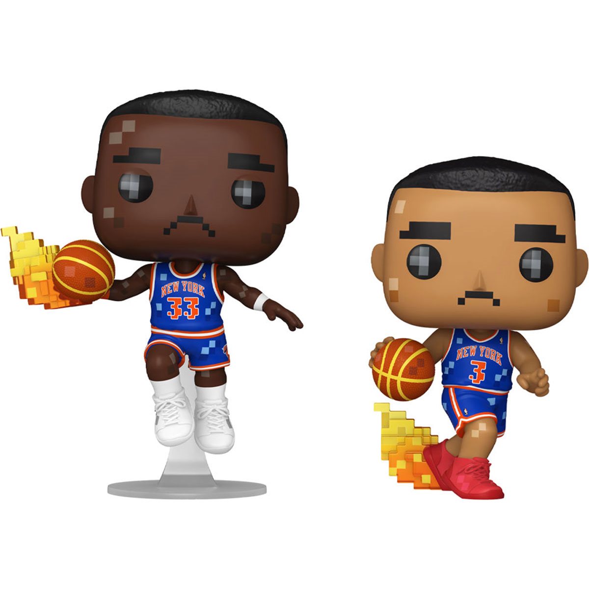NBA JAM New York Knicks Patrick Ewing and John Starks 8-Bit Funko Pop! Vinyl Figure 2-Pack - Image 2
