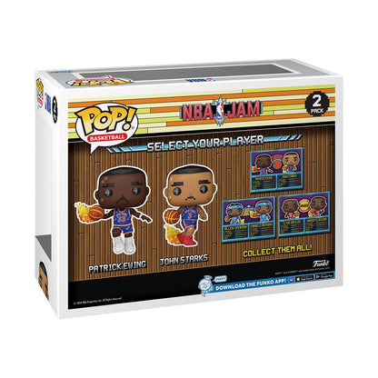 NBA JAM New York Knicks Patrick Ewing and John Starks 8-Bit Funko Pop! Vinyl Figure 2-Pack - Image 3