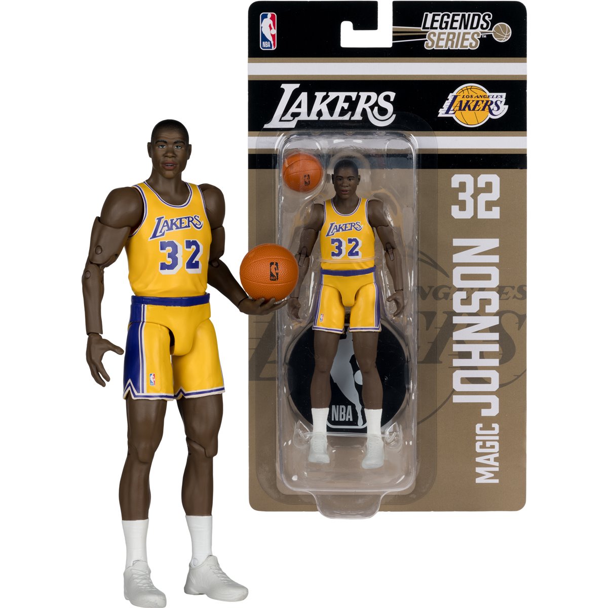 NBA McFarlane's SportsPicks Legends Series Los Angeles Lakers Magic Johnson 6-Inch Action Figure - Image 7