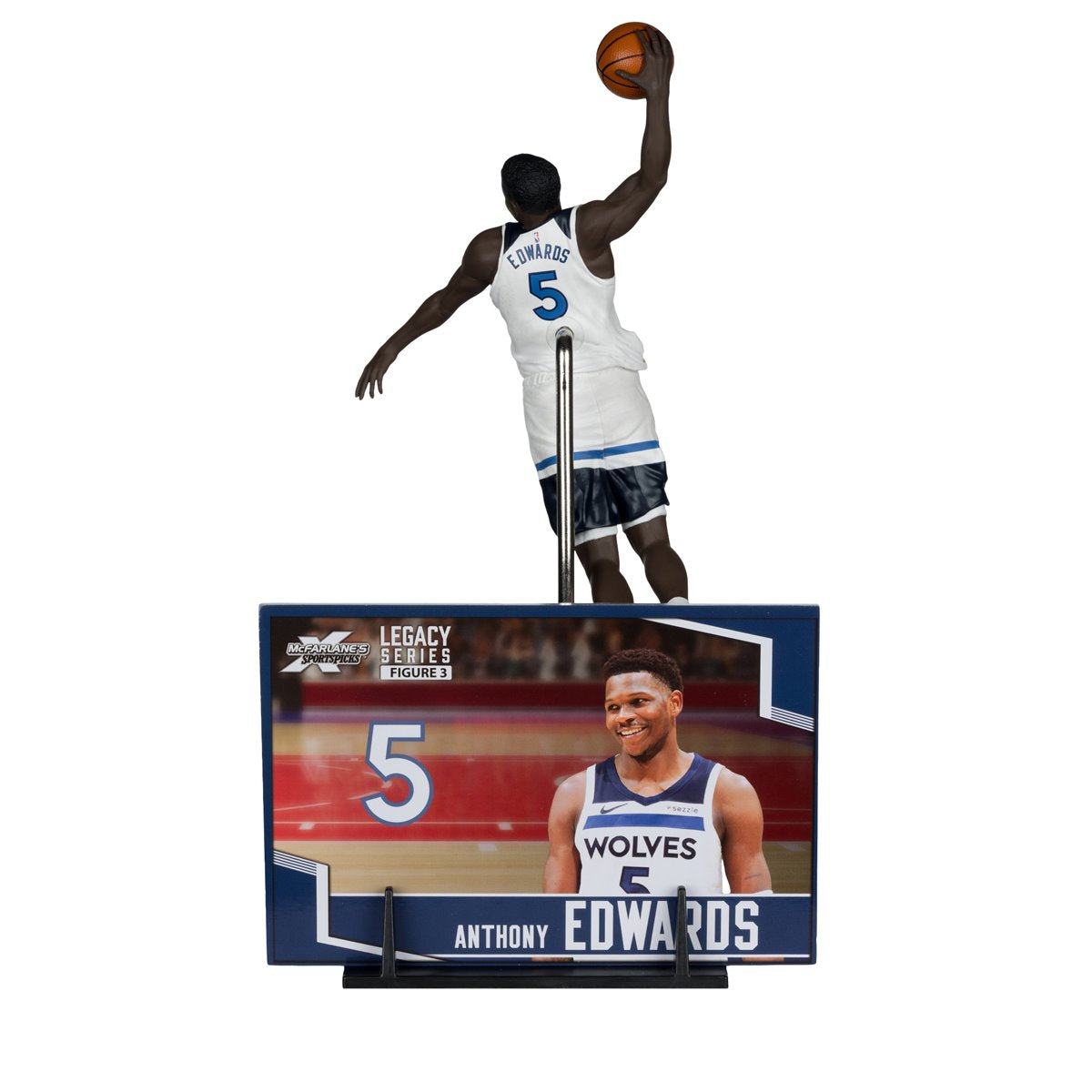 NBA McFarlane's SportsPicks Minnesota Timberwolves Anthony Edwards 7-Inch Posed Figure - Image 5