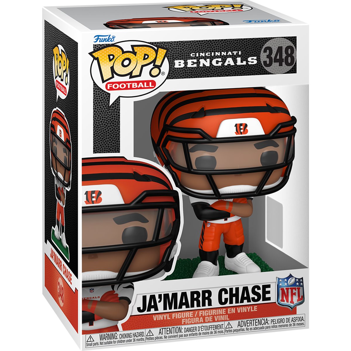 NFL Bengals Ja'Marr Chase (clear visor) Funko Pop! Vinyl Figure (Restricted Item)