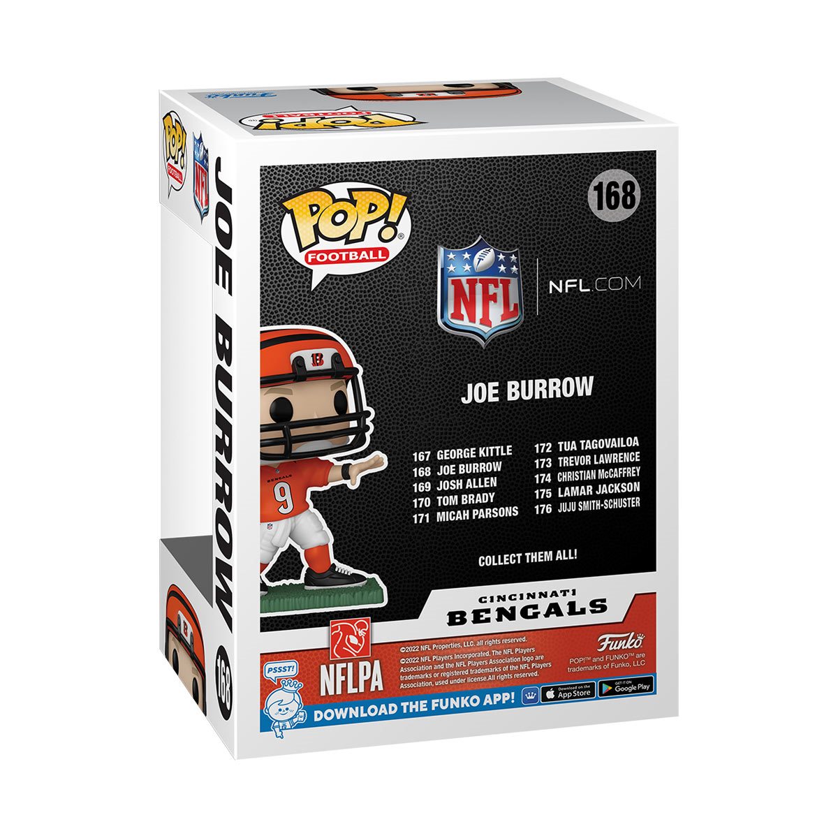 NFL Cincinnati Bengals Joe Burrow Funko Pop! Vinyl Figure #168 - Image 3