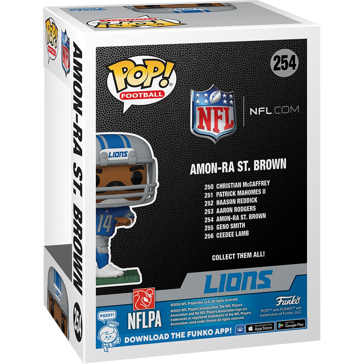NFL Detroit Lions Amon-Ra St. Brown Funko Pop! Vinyl Figure #254 - Image 3