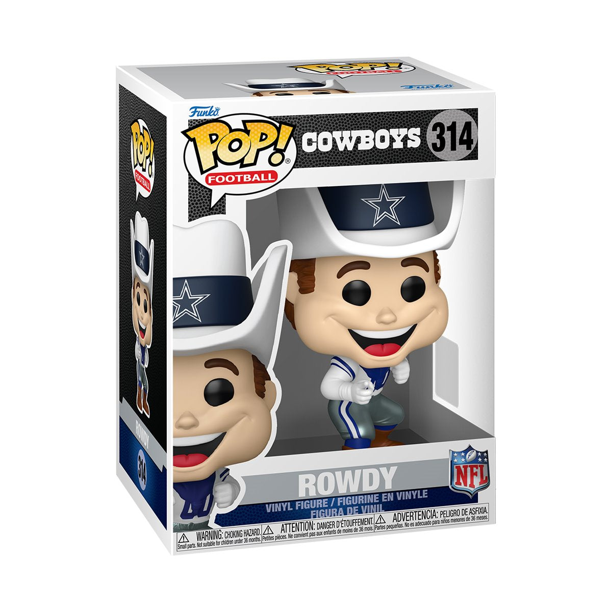 NFL Mascots Cowboys Rowdy Funko Pop! Vinyl Figure #314 - Image 2