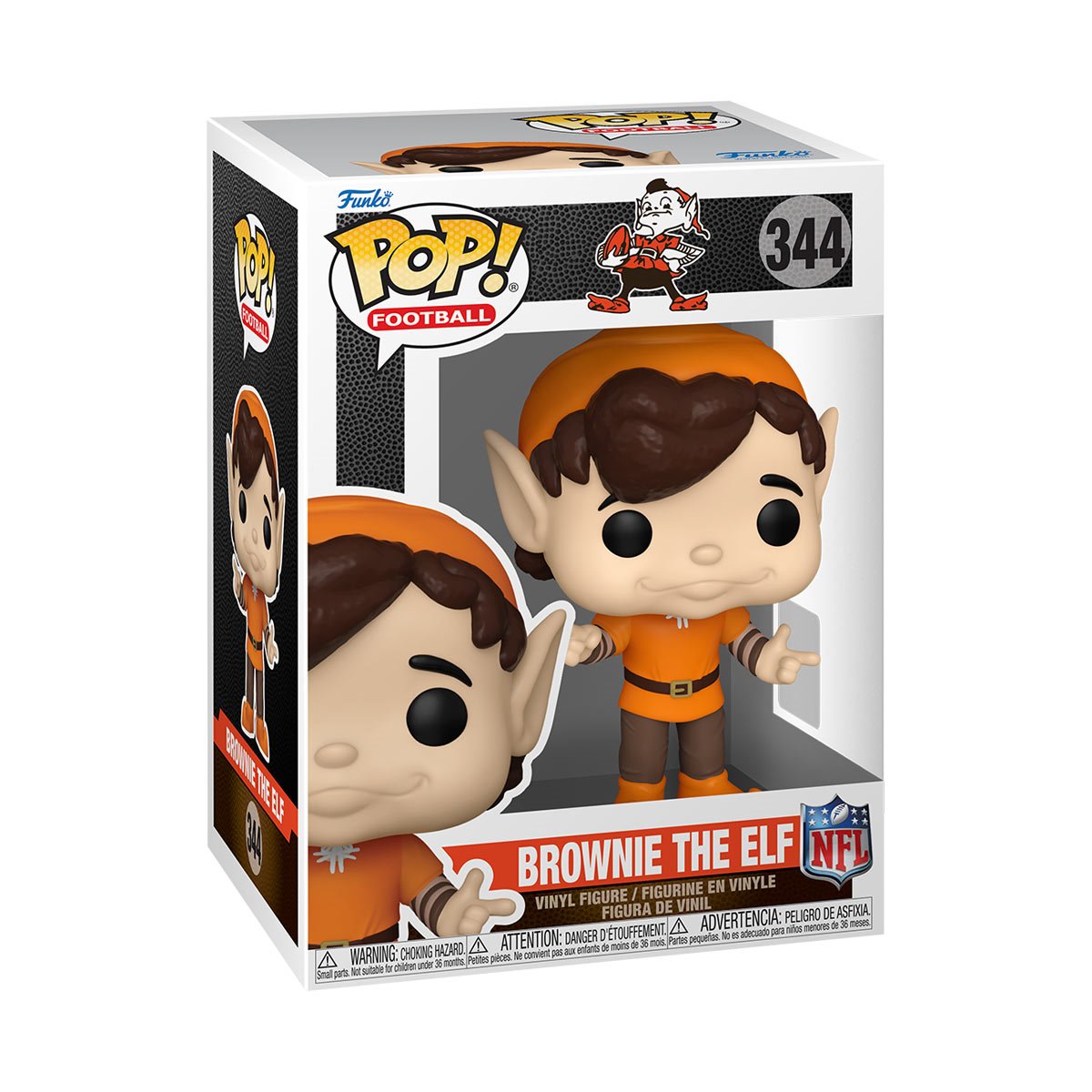 NFL Mascots Throwback Browns Brownie The Elf Funko Pop! Vinyl Figure #344 - Image 2