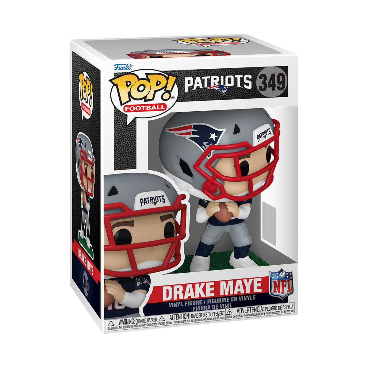 NFL Patriots Drake Maye Funko Pop! Vinyl Figure - Image 3