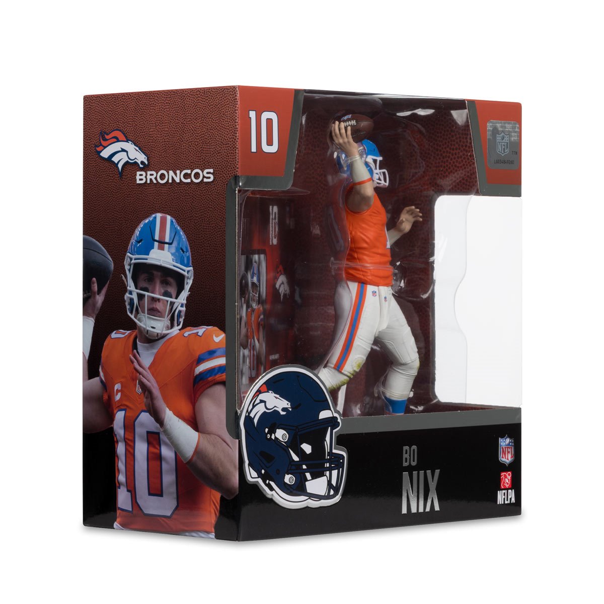 NFL SportsPicks 2025 Denver Broncos Bo Nix Classic Jersey 7-Inch Posed Figure - Image 7