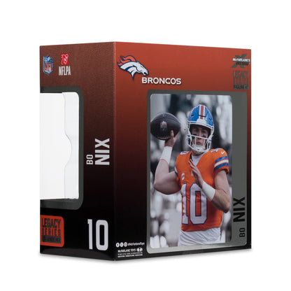NFL SportsPicks 2025 Denver Broncos Bo Nix Classic Jersey 7-Inch Posed Figure - Image 8