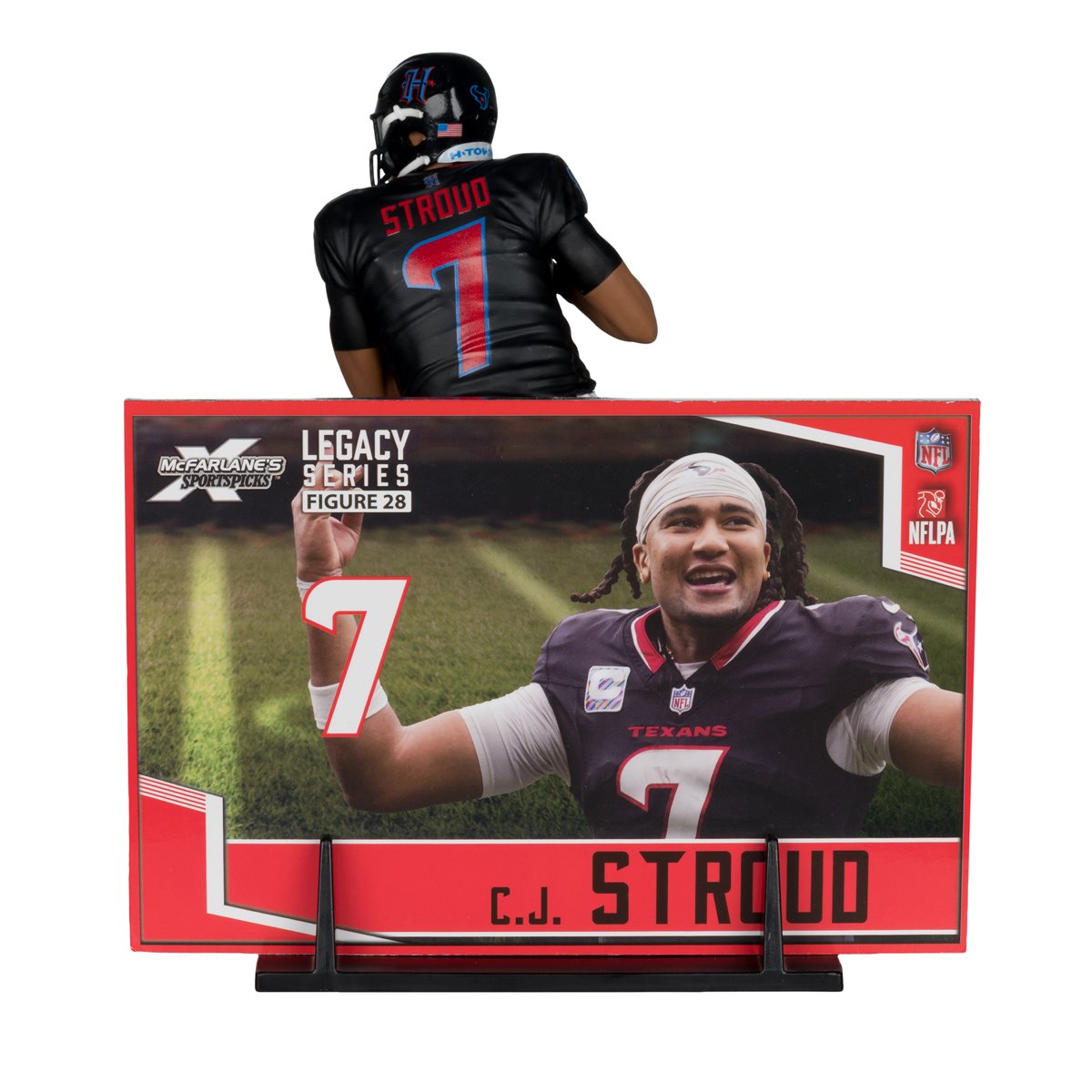 NFL SportsPicks 2025 Houston Texans C.J. Stroud Alternate Jersey 7-Inch Scale Posed Figure - Image 2